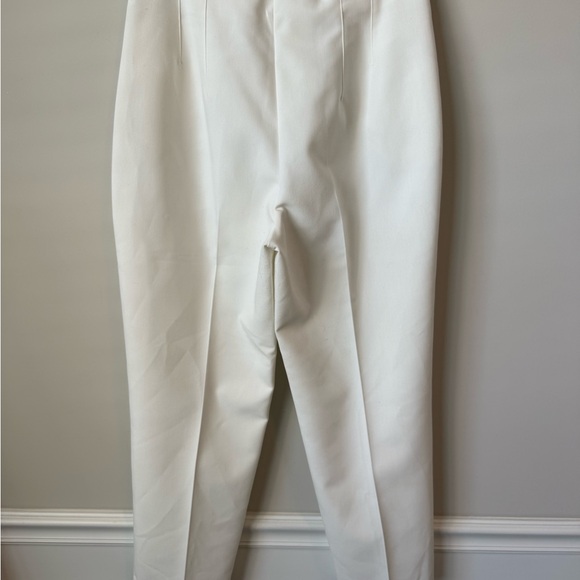 Zara white Classic wide leg  Trousers size large - Picture 6 of 8